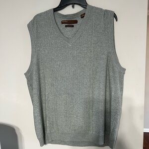Perry Ellis Men's V-Neck Gray Sweater Vest